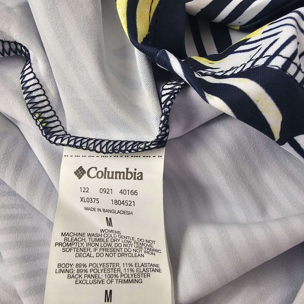 Columbia Womens Medium NWT $50 Midway Bay Sleeveless Dress Blue Yellow Hawaiian - Picture 5 of 12